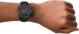 Emporio Armani Mario Chronograph Quartz Black Dial Black Nylon Strap Watch For Men - AR11453 Authentic Buy Shop Now