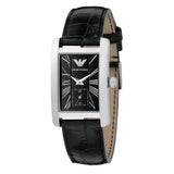 Emporio Armani Classic Black Dial Black Leather Strap Watch For Women - AR0144 Authentic Buy Shop Now
