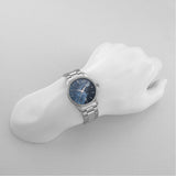Gucci G Timeless Diamonds Mother of Pearl Blue Dial Silver Steel Strap Unisex Watch - YA126458 Authentic Buy Shop Now