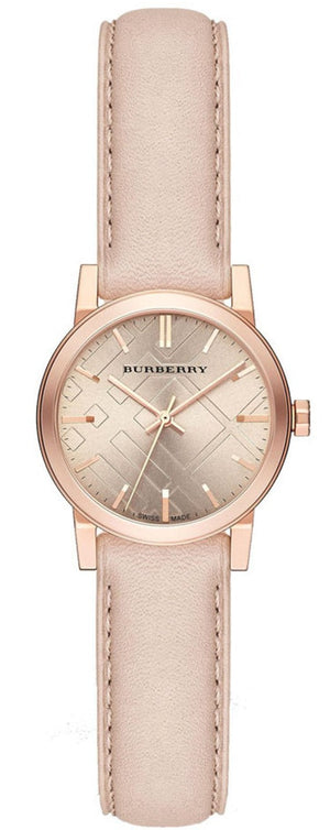 Burberry The City Gold Dial Beige Leather Strap Watch for Women - BU9210 Authentic Buy Shop Now