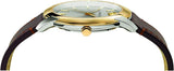 Versace V-Urban Quartz Grey Dial Brown Leather Strap Watch for Men - VELQ00219 Authentic Buy Shop Now