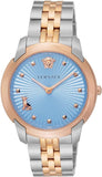 Versace Audrey Quartz Blue Dial Two Tone Steel Strap Watch for Women - VELR00619 Authentic Buy Shop Now