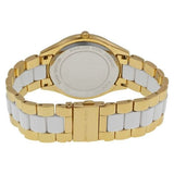 Michael Kors Slim Runway Quartz White Dial Two Tone Steel Strap Watch For Women - MK4295 Authentic Buy Shop Now