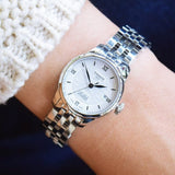 Tissot Le Locle Automatic Double Happiness Lady Silver Dial Silver Steel Strap Watch For Women - T41.1.183.35 Authentic Buy Shop Now