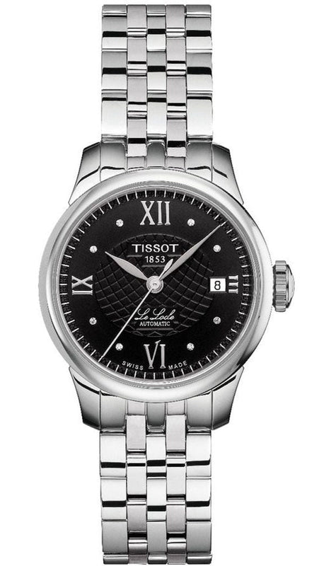 Tissot Le Locle Automatic Lady Black Dial Silver Steel Strap Watch For Women - T41.1.183.56 Authentic Buy Shop Now