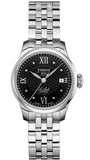 Tissot Le Locle Automatic Lady Black Dial Silver Steel Strap Watch For Women - T41.1.183.56 Authentic Buy Shop Now