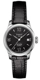 Tissot Le Locle Automatic Lady Black Dial Black Leather Strap Watch for Women - T41.1.123.57 Authentic Buy Shop Now