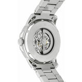 Fossil Grant Automatic Skeleton Black Dial Silver Steel Strap Watch for Men - ME3103 Authentic Buy Shop Now