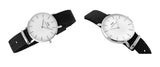 Daniel Wellington Classic Petite Cornwall White Dial Black NATO Strap Watch For Women - DW00100254 Authentic Buy Shop Now