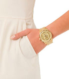 Michael Kors Brinkley Diamonds Gold Dial Gold Steel Strap Watch for Women - MK6187 Authentic Buy Shop Now