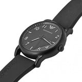 Emporio Armani Luigi Quartz Black Dial Black Silicon Strap Watch For Men - AR11071 Authentic Buy Shop Now