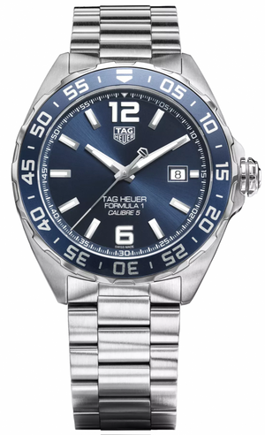 Tag Heuer Formula 1 Bucherer Blue Edition Blue Dial Silver Steel Strap Watch for Men - WAZ2015.BA0842 Authentic Buy Shop Now
