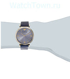 Emporio Armani Gianni T Bar Blue Dial Blue Leather Strap Watch For Women - AR1875 Authentic Buy Shop Now