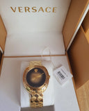 Versace Shadov Quartz Gold Dial Gold Steel Strap Watch for Women - VEBM00618 Authentic Buy Shop Now