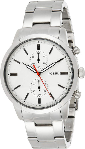 Fossil Townsman White Dial Silver Steel Strap Watch for Men - FS5346 Authentic Buy Shop Now