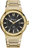Salvatore Ferragamo F-80 Classic Black Dial Gold Steel Strap Watch for Men - SFHY00821 Authentic Buy Shop Now