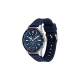 Tommy Hilfiger Austin Quartz Blue Dial Blue Rubber Strap Watch for Men - 1791635 Authentic Buy Shop Now