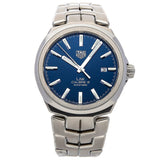 Tag Heuer Link Automatic Blue Dial Silver Steel Strap Watch for Men - WBC2112.BA0603 Authentic Buy Shop Now