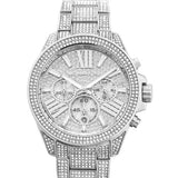 Michael Kors Wren Chronograph Crystals Silver Dial Silver Steel Strap Watch For Women - MK6317 Authentic Buy Shop Now