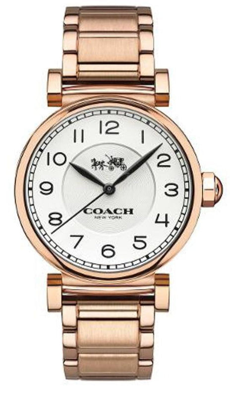 Coach Madison White Dial Rose Gold Steel Strap Watch for Women - 14502395 Authentic Buy Shop Now
