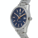 Tag Heuer Carrera Quartz Diamonds Blue Dial Silver Steel Strap Watch for Women - WAR1114.BA0601 Authentic Buy Shop Now