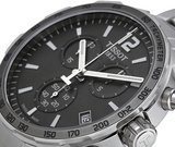 Tissot Quickster Chronograph Black Dial Silver Steel Strap Watch For Men - T095.417.11.067.00 Authentic Buy Shop Now