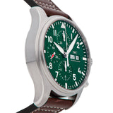 IWC Pilot's Watch Chronograph Edition Racing Green 43mm Green Dial Brown Leather Strap Watch for Men - IW377726 Authentic Buy Shop Now