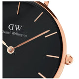 Daniel Wellington Classic Petite Dover Black Dial White NATO Strap Watch For Women - DW00100314 Authentic Buy Shop Now