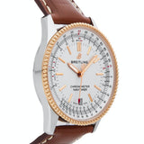 Breitling Navitimer Automatic 41mm White Dial Brown Leather Strap Mens Watch - U17326241G1P1 Authentic Buy Shop Now
