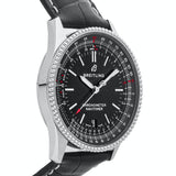 Breitling Navitimer Automatic 38mm Black Dial Black Leather Strap Mens Watch - A17325241B1P1 Authentic Buy Shop Now
