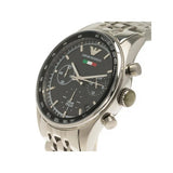 Emporio Armani Sportivo Chronograph Black Dial Silver Steel Strap Watch For Men - AR5984 Authentic Buy Shop Now