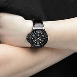 Guess Rigor Analog Black Dial Black Leather Strap Watch For Men - W0040G1 Authentic Buy Shop Now