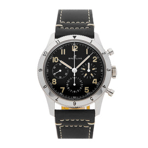 Breitling Avi Ref. 765 1953 Re-Edition Black Dial Black Leather Strap Watch for Men - AB0920131B1X1 Authentic Buy Shop Now