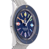 Breitling Superocean Heritage '57 Special Edition II Blue Dial Silver Mesh Bracelet Watch for Men - A103702A1C1A1 Authentic Buy Shop Now