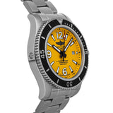 Breitling Superocean II Automatic 44mm Yellow Dial Silver Steel Strap Watch for Men - A17367021I1A1 Authentic Buy Shop Now