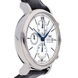 IWC Portofino Chronograph White Dial Black Leather Strap Watch for Men - IW391024 Authentic Buy Shop Now