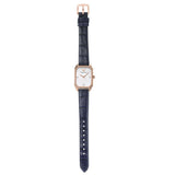 Emporio Armani Gianni T Bar Quartz Mother of Pearl Dial Blue Leather Strap Watch For Women - AR11466 Authentic Buy Shop Now