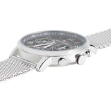 Tommy Hilfiger Chronograph Black Dial Silver Mesh Bracelet Watch for Men - 1791292 Authentic Buy Shop Now