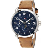 Tommy Hilfiger Briggs Chronograph Blue Dial Brown Leather Strap Watch for Men - 1791424 Authentic Buy Shop Now