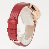 Emporio Armani Gianni T-Bar Mother of Pearl White Dial Red Leather Strap Watch For Women - AR60048 Authentic Buy Shop Now
