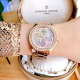 Guess G Twist Diamonds Rose Gold Dial Rose Gold Steel Strap Watch For Women - W1201L3 Authentic Buy Shop Now