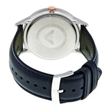 Emporio Armani Renato Analog Blue Dial Black Leather Strap Watch For Men - AR2506 Authentic Buy Shop Now