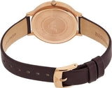 Emporio Armani Quartz Grey Dial Brown Leather Strap Watch For Women - AR11172 Authentic Buy Shop Now