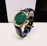 Gucci Le Marche Des Merveilles Quartz Green Dial Black Leather Strap Watch For Women - YA126463 Authentic Buy Shop Now