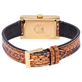 Gucci G-Frame Mother of Pearl Dial Brown Leather Snakeskin Strap Watch For Women - YA147402 Authentic Buy Shop Now