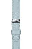 Tissot T Classic Couturier Silver Dial Light Blue Leather Strap Watch For Women - T035.210.16.031.02 Authentic Buy Shop Now