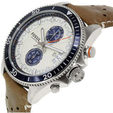 Fossil Wakefield Chronograph Cream Dial Brown Leather Strap Watch for Men - CH2951 Authentic Buy Shop Now