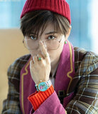 Gucci G Timeless Floral Turquoise Dial Turquoise Leather Strap Watch For Women - YA1264085 Authentic Buy Shop Now