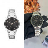 Armani Exchange Cayde Analog Black Dial Silver Steel Strap Watch For Men - AX2700 Authentic Buy Shop Now