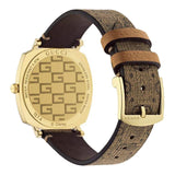 Gucci Grip Disney Mickey Mouse Gold Dial Brown Leather Strap Watch For Women - YA157420 Authentic Buy Shop Now